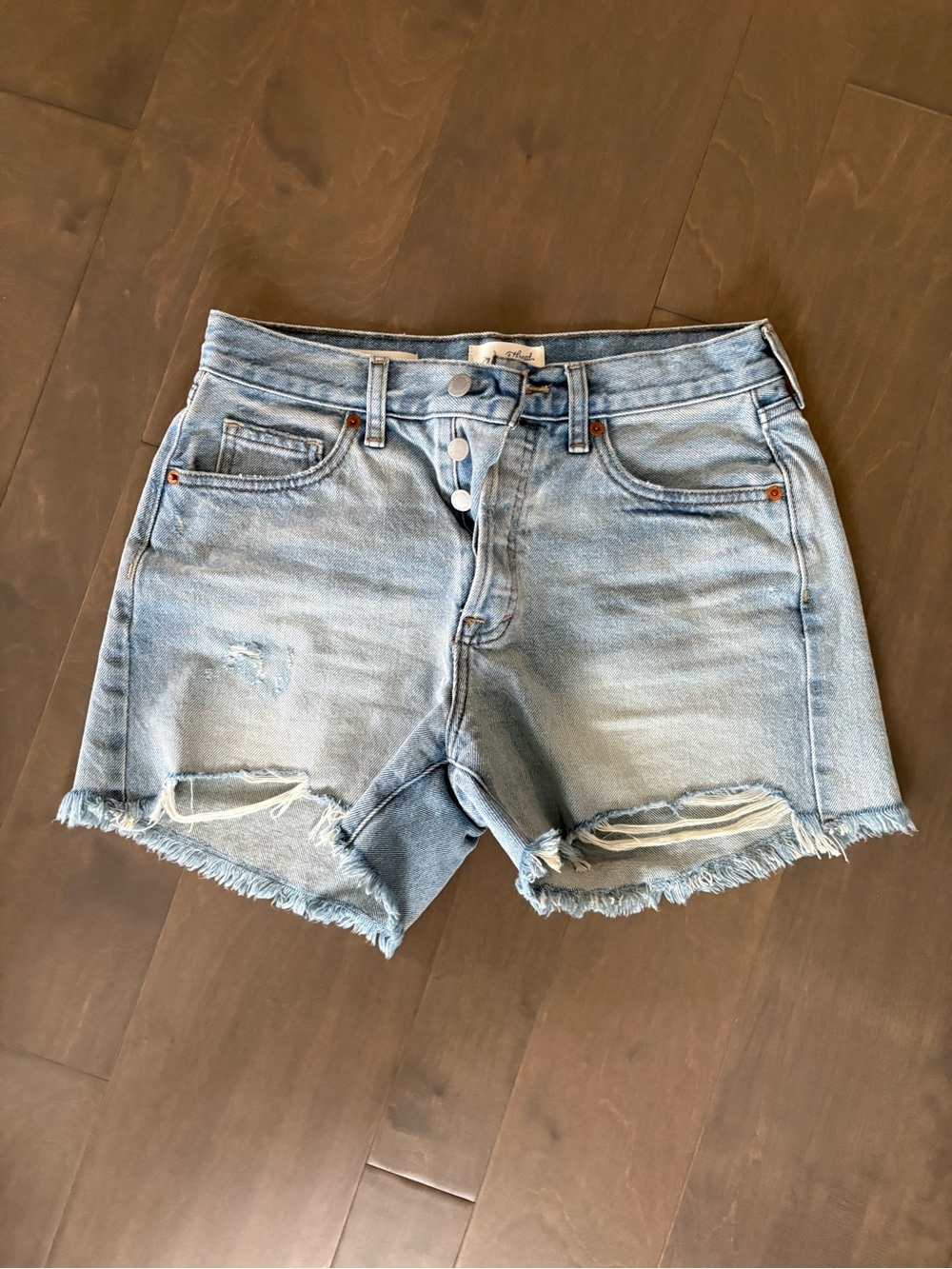 Light Wash Distressed Denim Shorts - universal thread, Target